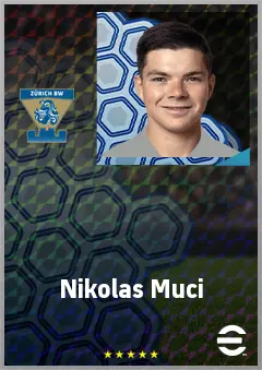 Nikolas Muci eFootball 2026 player card, 66 OVR CF
