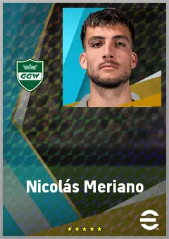 Nicolás Meriano eFootball 2026 player card, 72 OVR CB