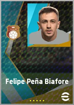 Felipe Peña Biafore eFootball 2026 player card, 73 OVR DMF