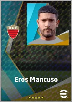 Eros Mancuso eFootball 2026 player card, 74 OVR RB