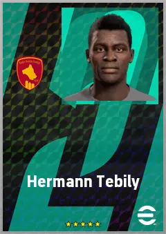 Hermann Tebily eFootball 2026 player card, 65 OVR CF