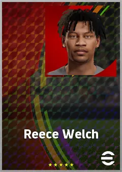 Reece Welch eFootball 2026 player card, 67 OVR CB