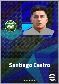 Santiago Castro eFootball 2026 player card, 75 OVR CF