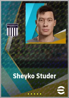 Sheyko Studer eFootball 2026 player card, 74 OVR CB