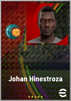 Johan Hinestroza eFootball 2026 player card, 68 OVR DMF