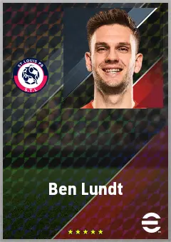 Ben Lundt eFootball 2026 player card, 70 OVR GK