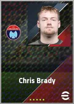 Chris Brady eFootball 2026 player card, 73 OVR GK