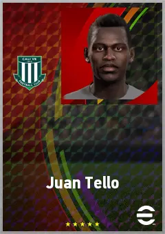 Juan Tello eFootball 2026 player card, 69 OVR LB