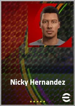Nicky Hernandez eFootball 2026 player card, 69 OVR AMF