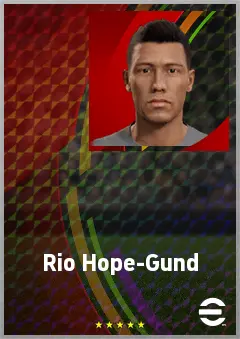 Rio Hope-Gund eFootball 2026 player card, 65 OVR CB