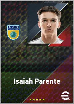 Isaiah Parente eFootball 2026 player card, 69 OVR CMF
