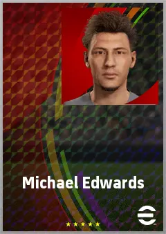 Michael Edwards eFootball 2026 player card, 67 OVR CB