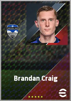 Brandan Craig eFootball 2026 player card, 71 OVR CB