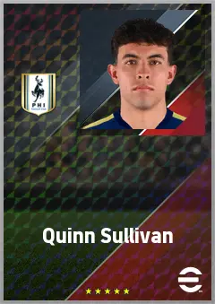Quinn Sullivan eFootball 2026 player card, 72 OVR AMF