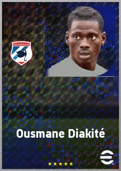 Ousmane Diakité eFootball 2026 player card, 70 OVR DMF