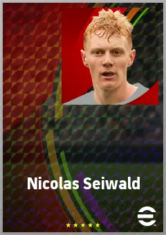 Nicolas Seiwald eFootball 2026 player card, 76 OVR DMF