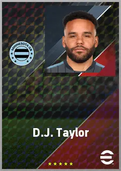 D.J. Taylor eFootball 2026 player card, 69 OVR RB