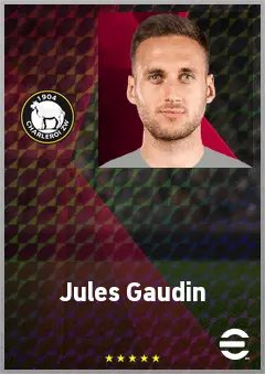 Jules Gaudin eFootball 2026 player card, 67 OVR LB