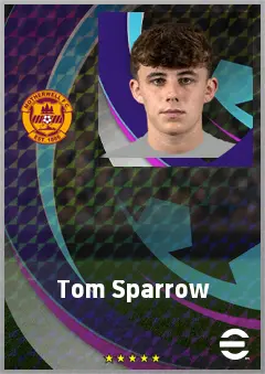 Tom Sparrow eFootball 2026 player card, 66 OVR CMF