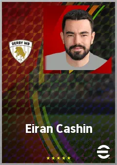 Eiran Cashin eFootball 2026 player card, 72 OVR CB