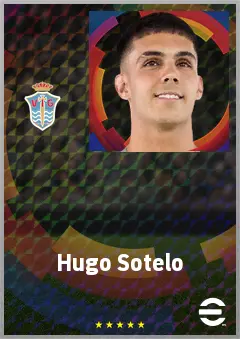 Hugo Sotelo eFootball 2026 player card, 72 OVR CMF