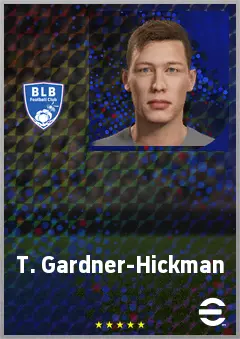 T. Gardner-Hickman eFootball 2026 player card, 69 OVR CMF