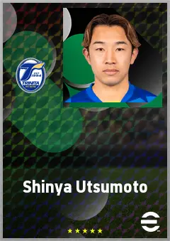 Utsumoto Shinya eFootball 2026 player card, 66 OVR LMF
