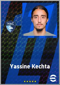 Yassine Kechta eFootball 2026 player card, 72 OVR CMF