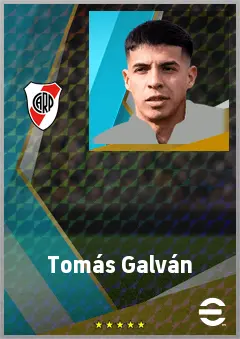 Tomás Galván eFootball 2026 player card, 73 OVR LMF