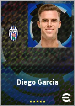Diego García eFootball 2026 player card, 71 OVR CF