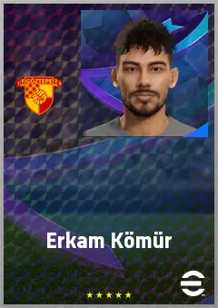 Erkam Kömür eFootball 2026 player card, 63 OVR RB