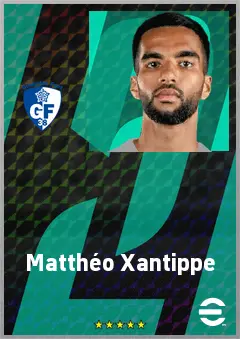 Matthéo Xantippe eFootball 2026 player card, 66 OVR LB