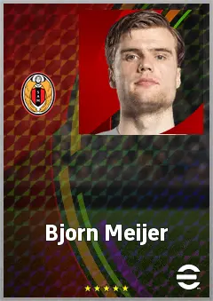 Bjorn Meijer eFootball 2026 player card, 72 OVR LB