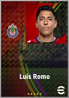 Luis Romo eFootball 2026 player card, 75 OVR DMF