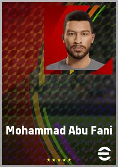 Mohammad Abu Fani eFootball 2026 player card, 70 OVR CMF