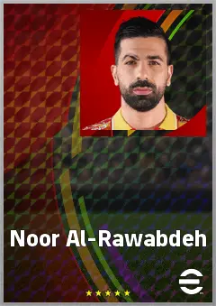 Noor Al-Rawabdeh eFootball 2026 player card, 70 OVR CMF