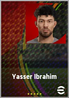 Yasser Ibrahim eFootball 2026 player card, 71 OVR CB