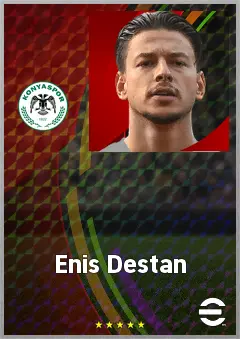 Enis Destan eFootball 2026 player card, 70 OVR CF