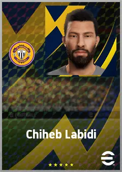 Chiheb Labidi eFootball 2026 player card, 68 OVR AMF