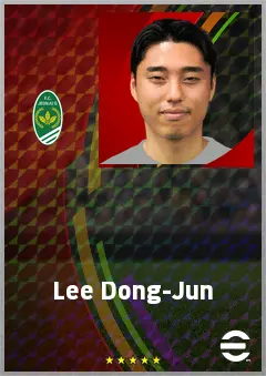 Lee Dong-Jun eFootball 2026 player card, 70 OVR RWF