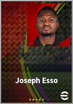 Joseph Esso eFootball 2026 player card, 68 OVR CF