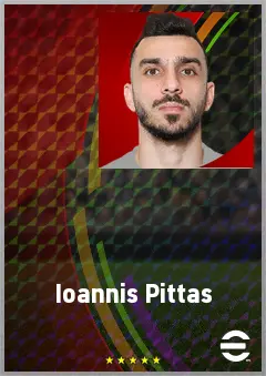 Ioannis Pittas eFootball 2026 player card, 72 OVR CF