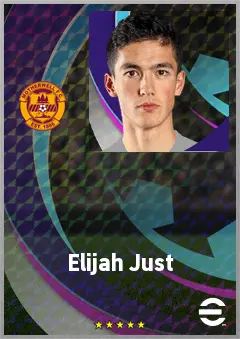 Elijah Just eFootball 2026 player card, 72 OVR AMF