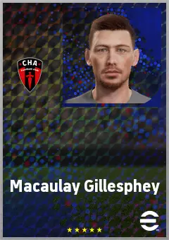 Macaulay Gillesphey eFootball 2026 player card, 68 OVR CB