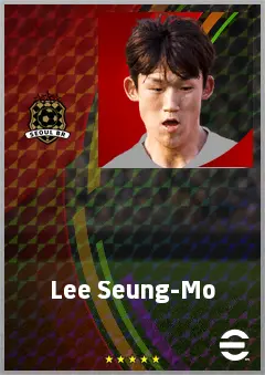 Lee Seung-Mo eFootball 2026 player card, 68 OVR CMF