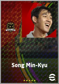 Song Min-Kyu eFootball 2026 player card, 70 OVR LWF