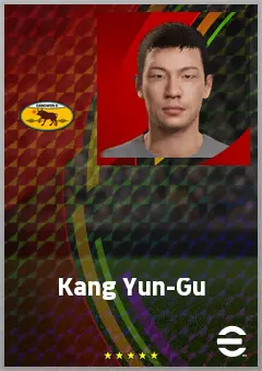 Kang Yun-Gu eFootball 2026 player card, 65 OVR AMF