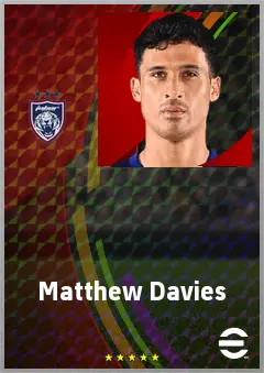 Matthew Davies eFootball 2026 player card, 71 OVR RB