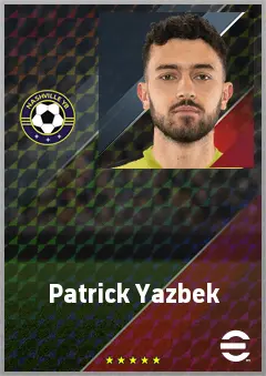 Patrick Yazbek eFootball 2026 player card, 73 OVR CMF