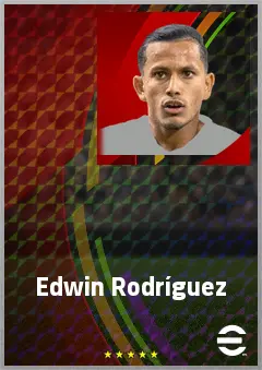 Edwin Rodríguez eFootball 2026 player card, 68 OVR RWF